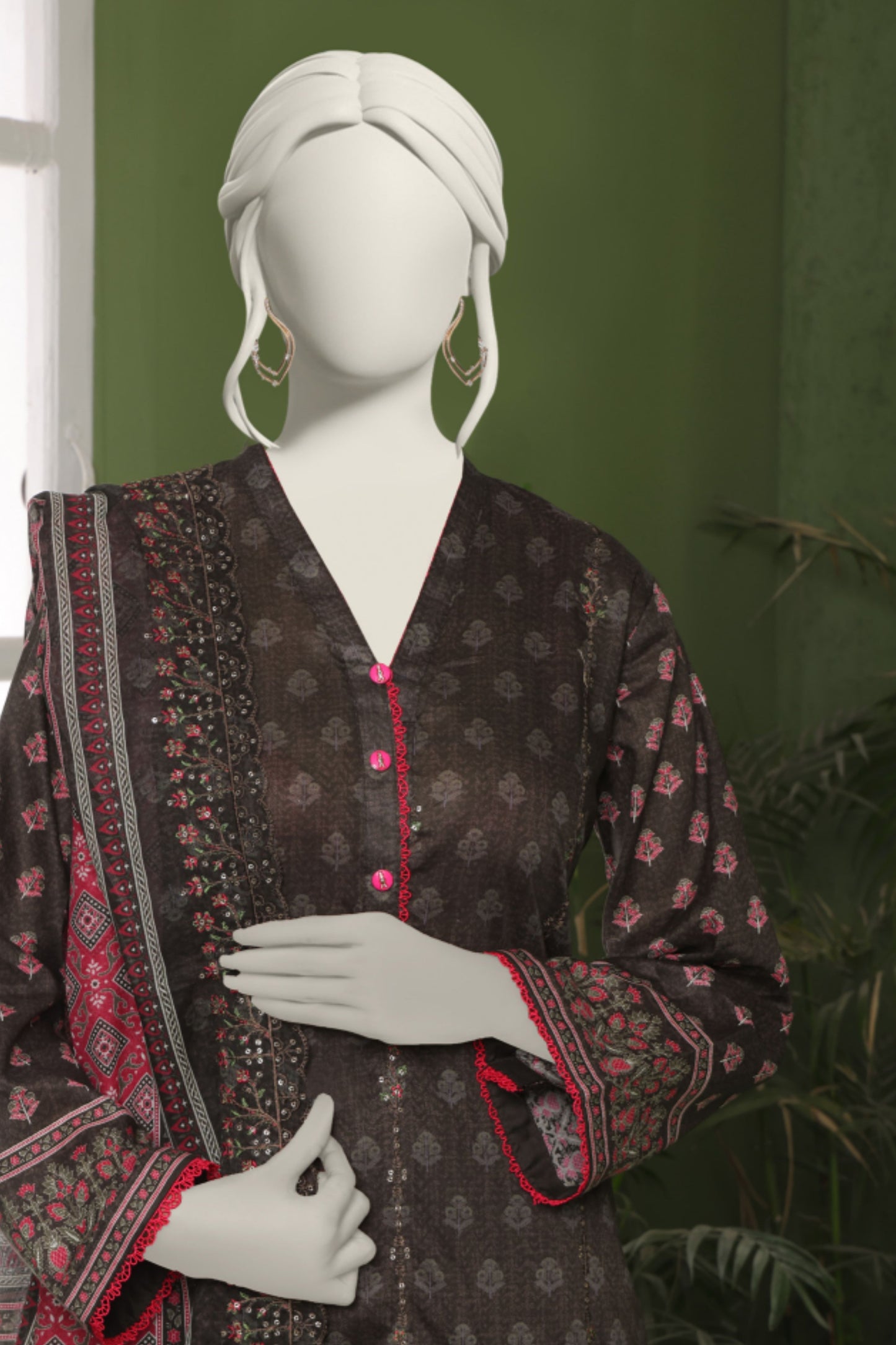 Almeerah Emb & Printed Lawn 3PC