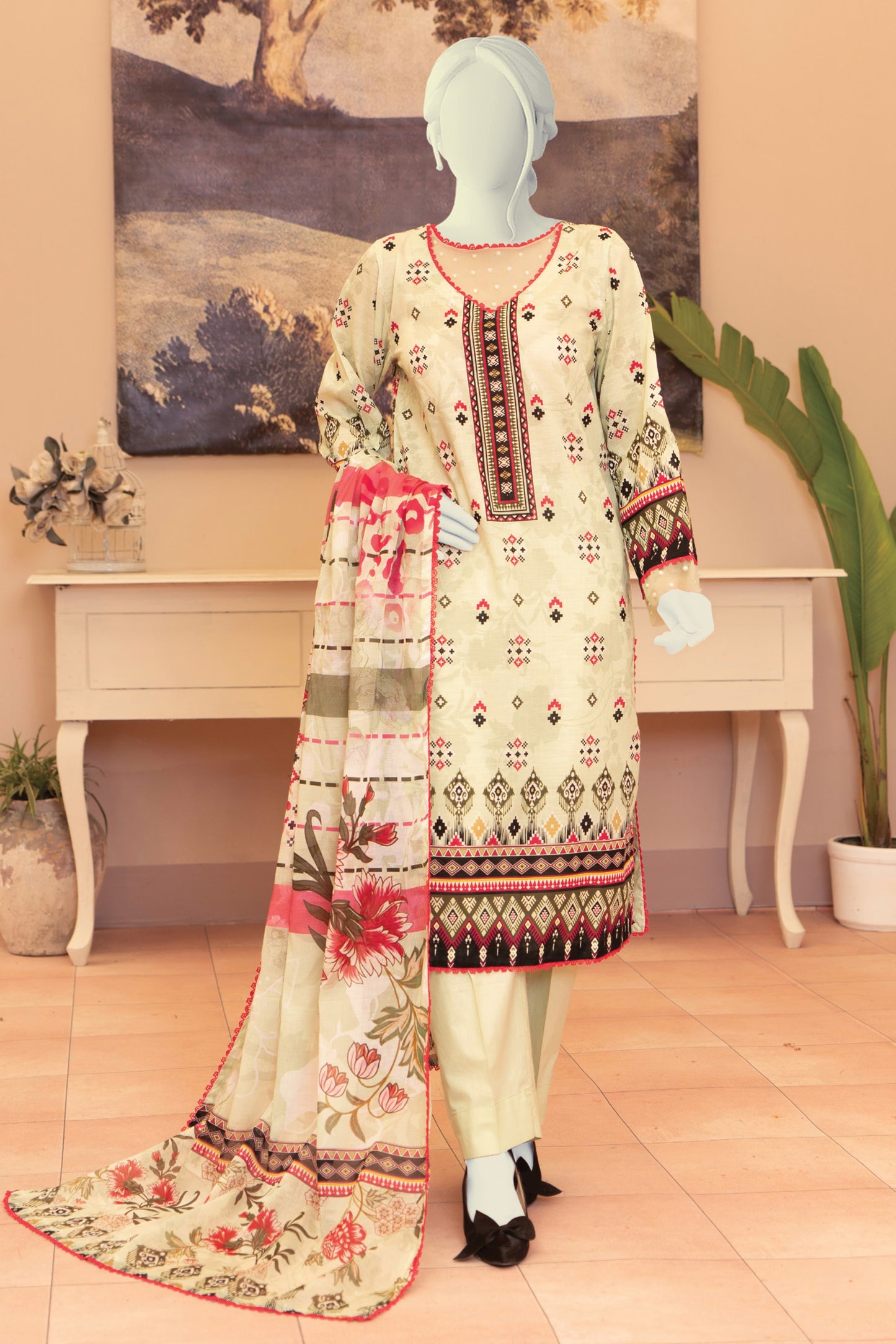 Minsa By Murashe Printed Lawn 3-PC