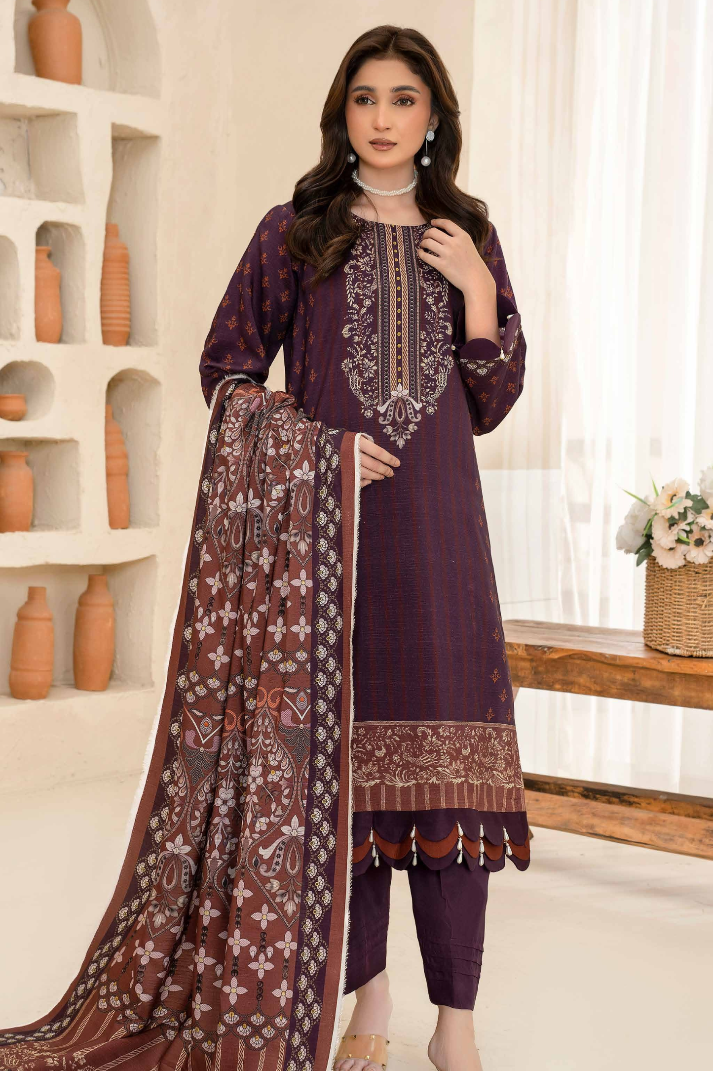 Esha Eshal by Bin Ilyas Premium Printed Viscose 3PC