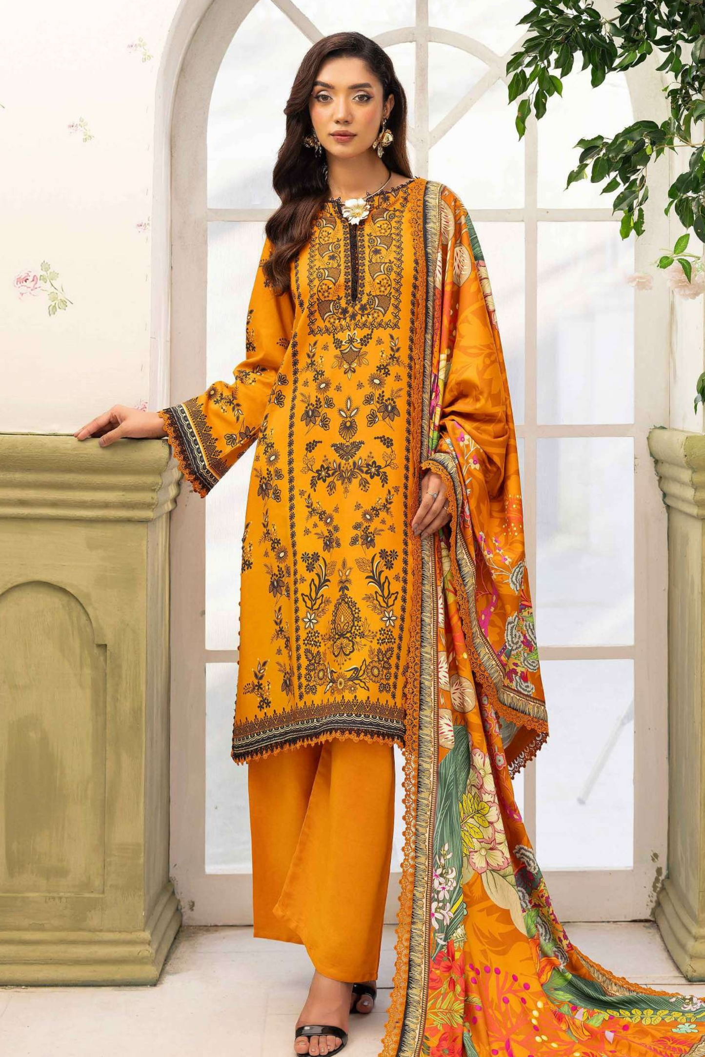 Raiha Digital Printed Linen 3PC
