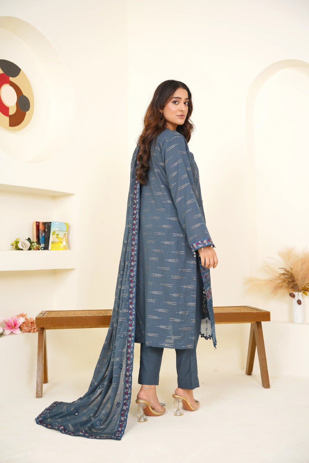 Meharbano By Anaya Noor Cambric Jacquard Emb 3PC