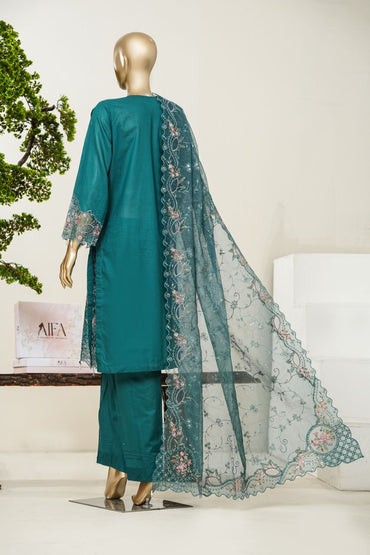 Aifa Luxury Emb Laserkari Dyed Lawn 3PC