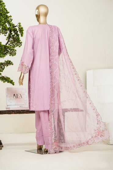 Aifa Luxury Emb Laserkari Dyed Lawn 3PC