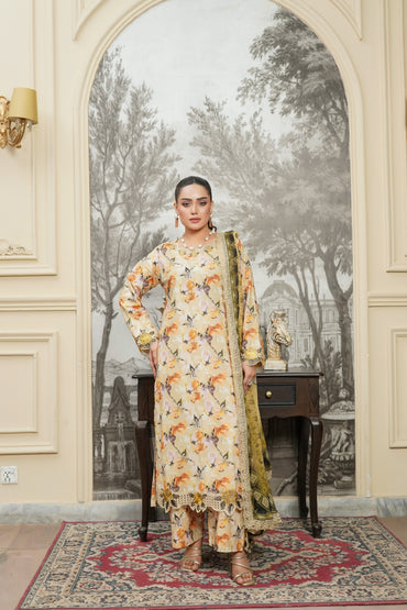 Moco By Anaya Noor Emb & Digital Printed Lawn 3PC
