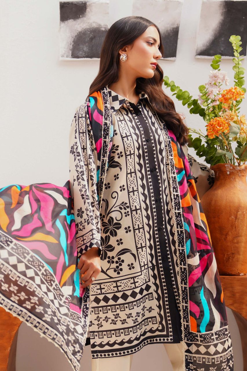 Yakin By Asifa Digital Printed Lawn 3PC