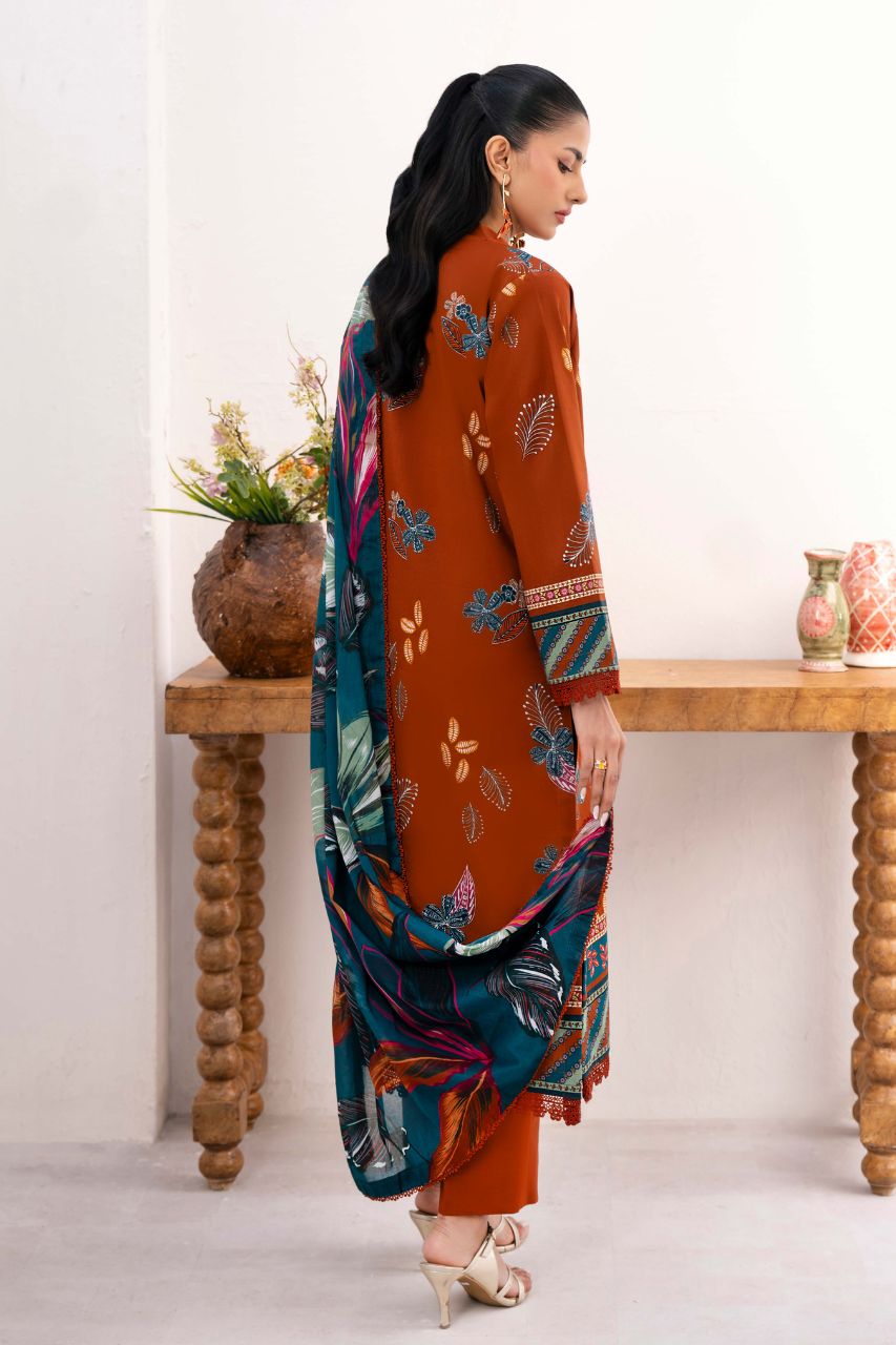 Yakin By Asifa Digital Printed Lawn 3PC