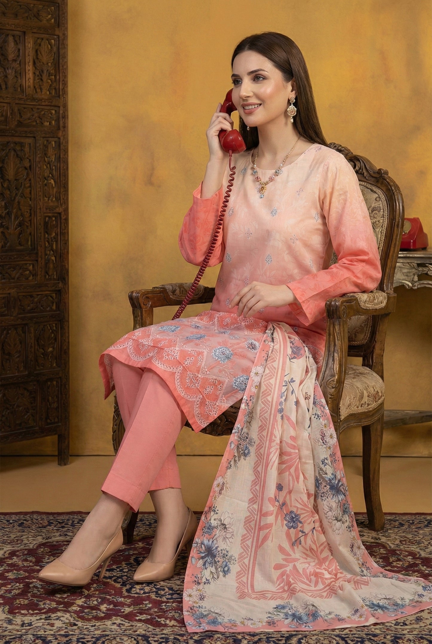 Monaliza By Anaya Noor Luxury Embroidered Lawn 3PC
