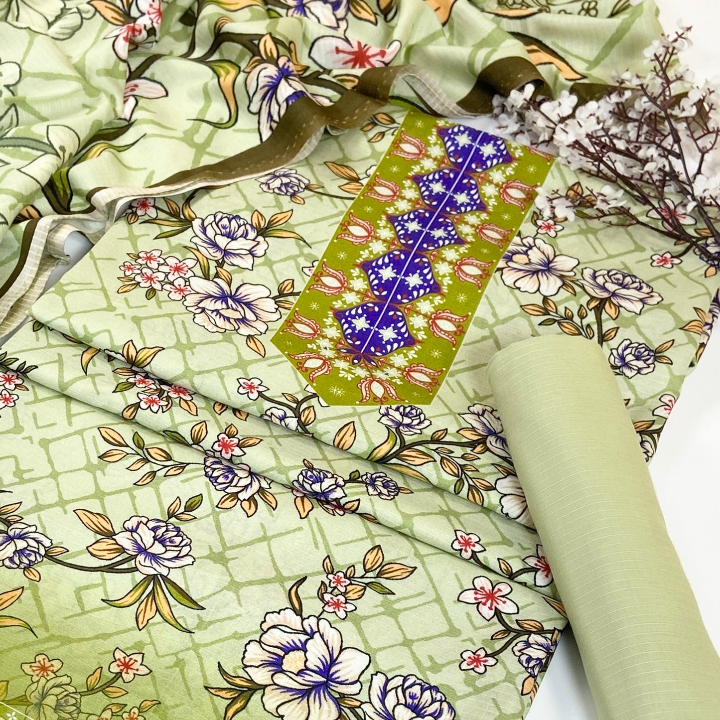 Kayseria Digital Printed Bana Dora Linen 3PC
