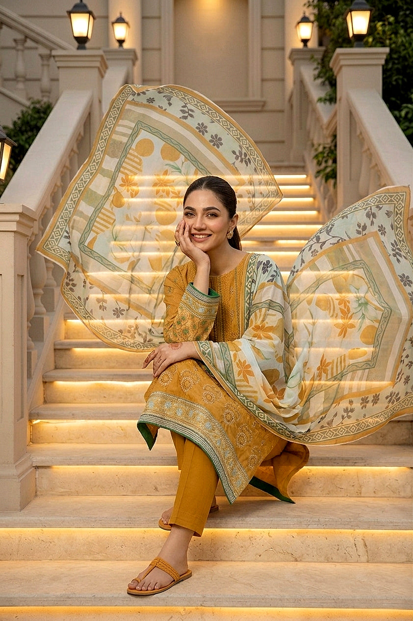Ravish By Anaya Noor Printed & Emb Lawn 3PC