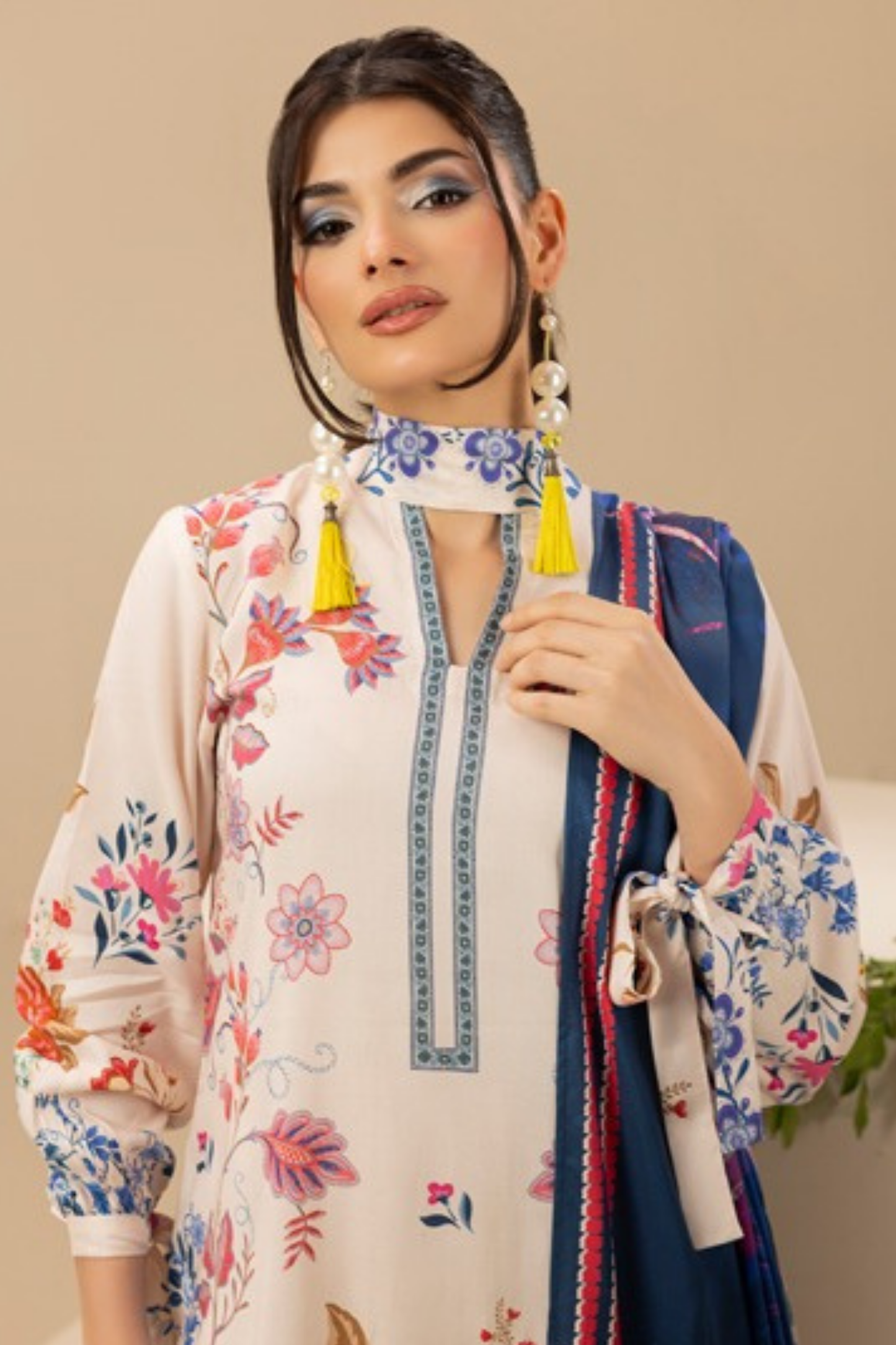 Paltar Printed Slub Linen 3PC