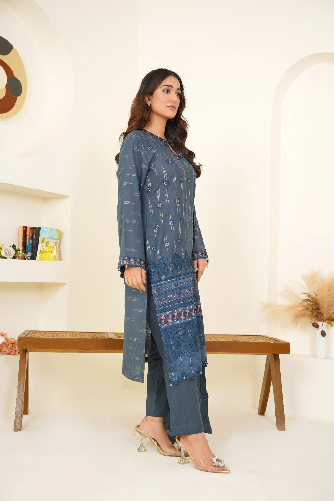 Meharbano By Anaya Noor Cambric Jacquard Emb 3PC