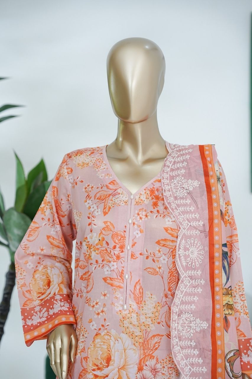 Umang By Aifa Printed & Chickenkari Emb Lawn 3PC