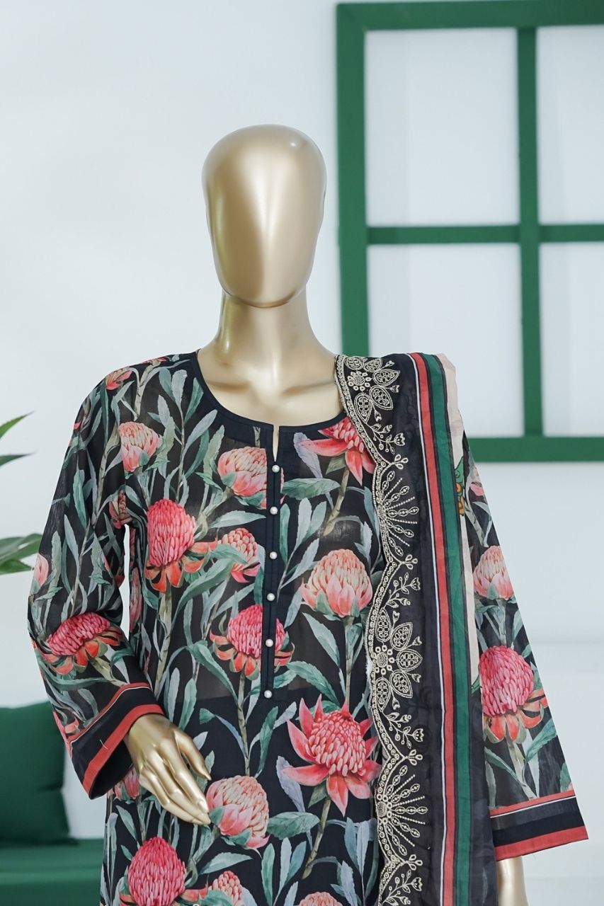 Umang By Aifa Printed & Chickenkari Emb Lawn 3PC
