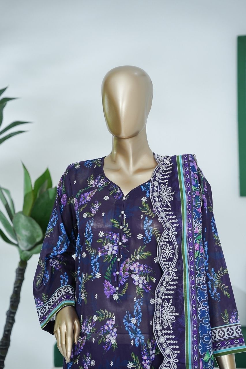 Umang By Aifa Printed & Chickenkari Emb Lawn 3PC
