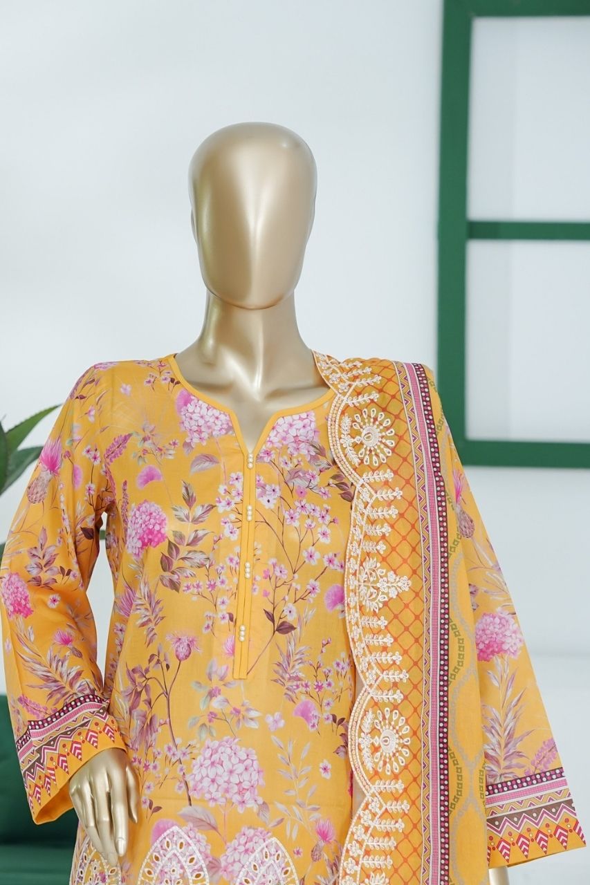 Umang By Aifa Printed & Chickenkari Emb Lawn 3PC