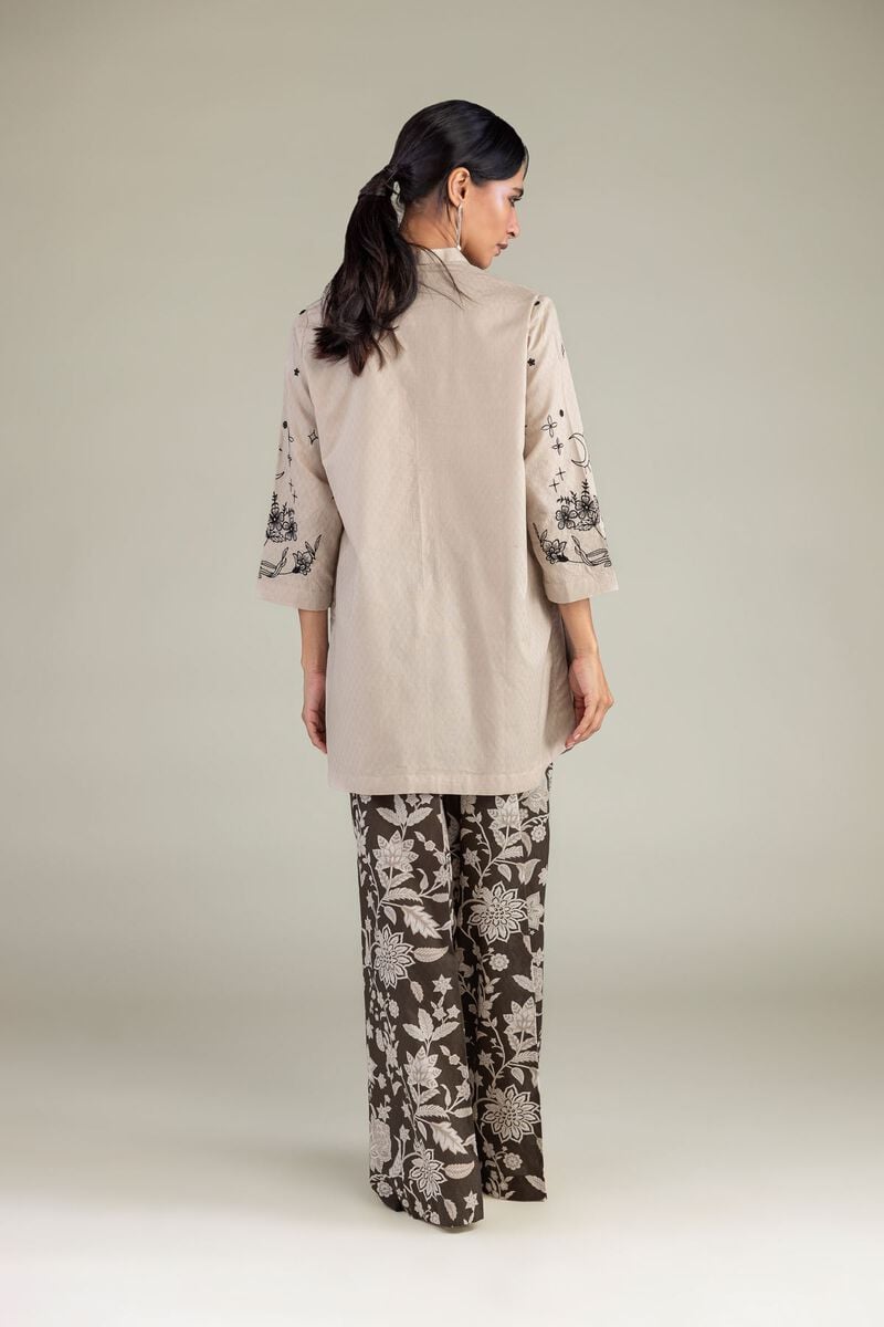 Khaadi Plain Embroidered Stitched Lawn 3PC