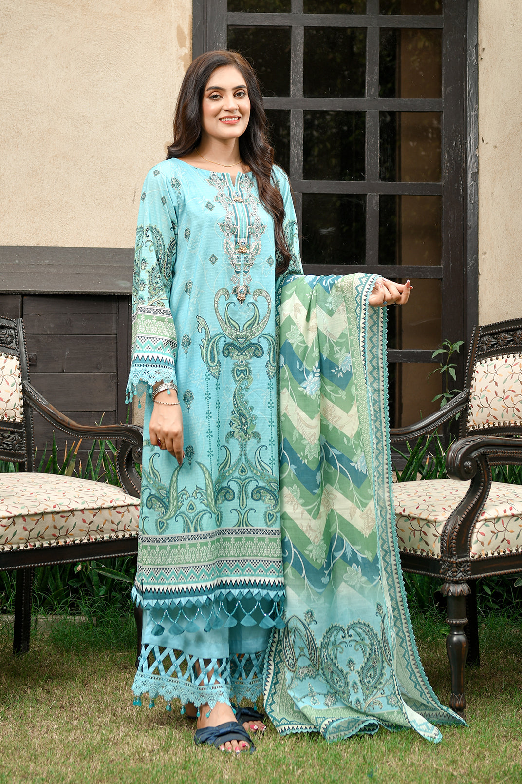Nada By Murashe Printed Doria Lawn 3-PC