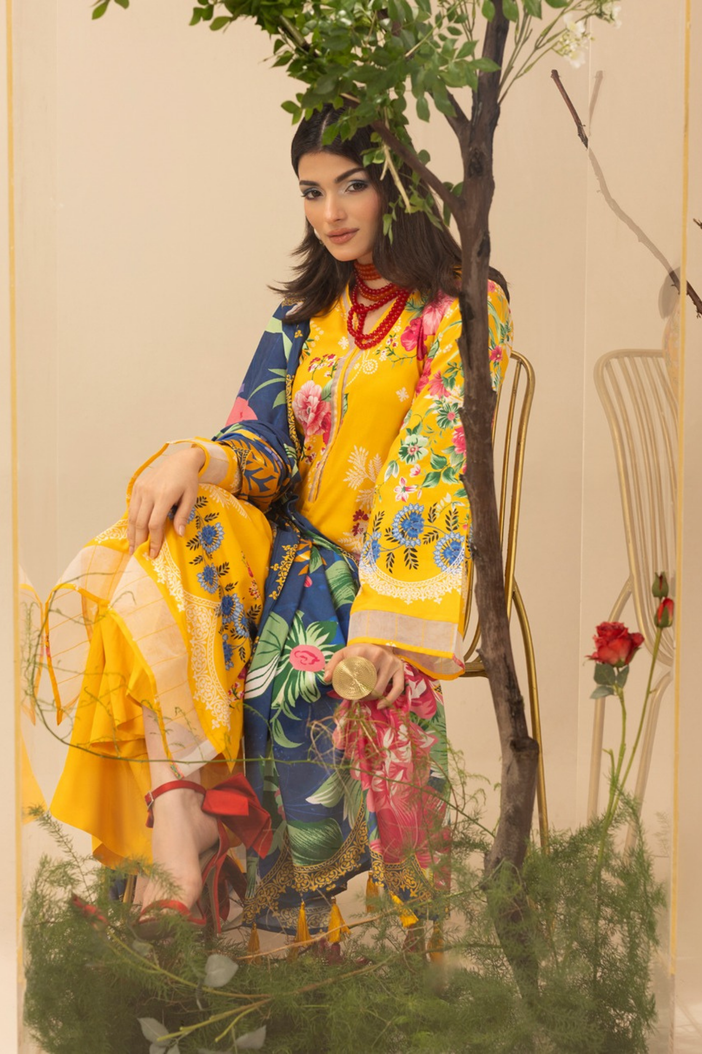Paltar Printed Slub Linen 3PC