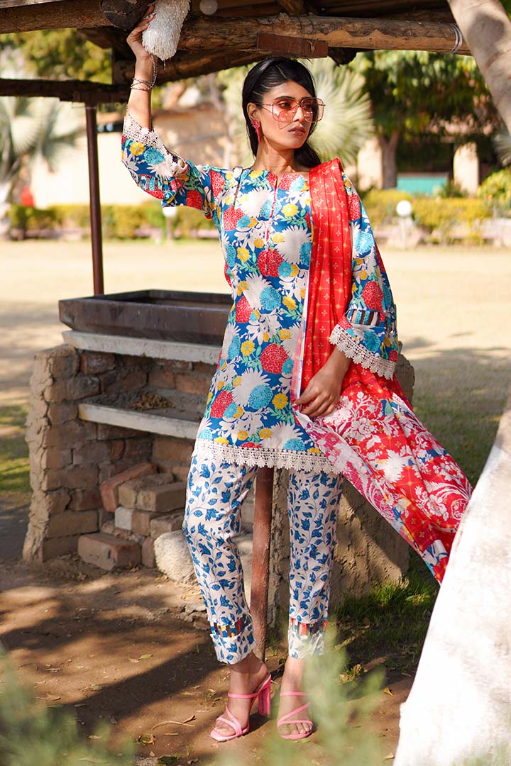 Paltar Digital Printed Lawn 3PC