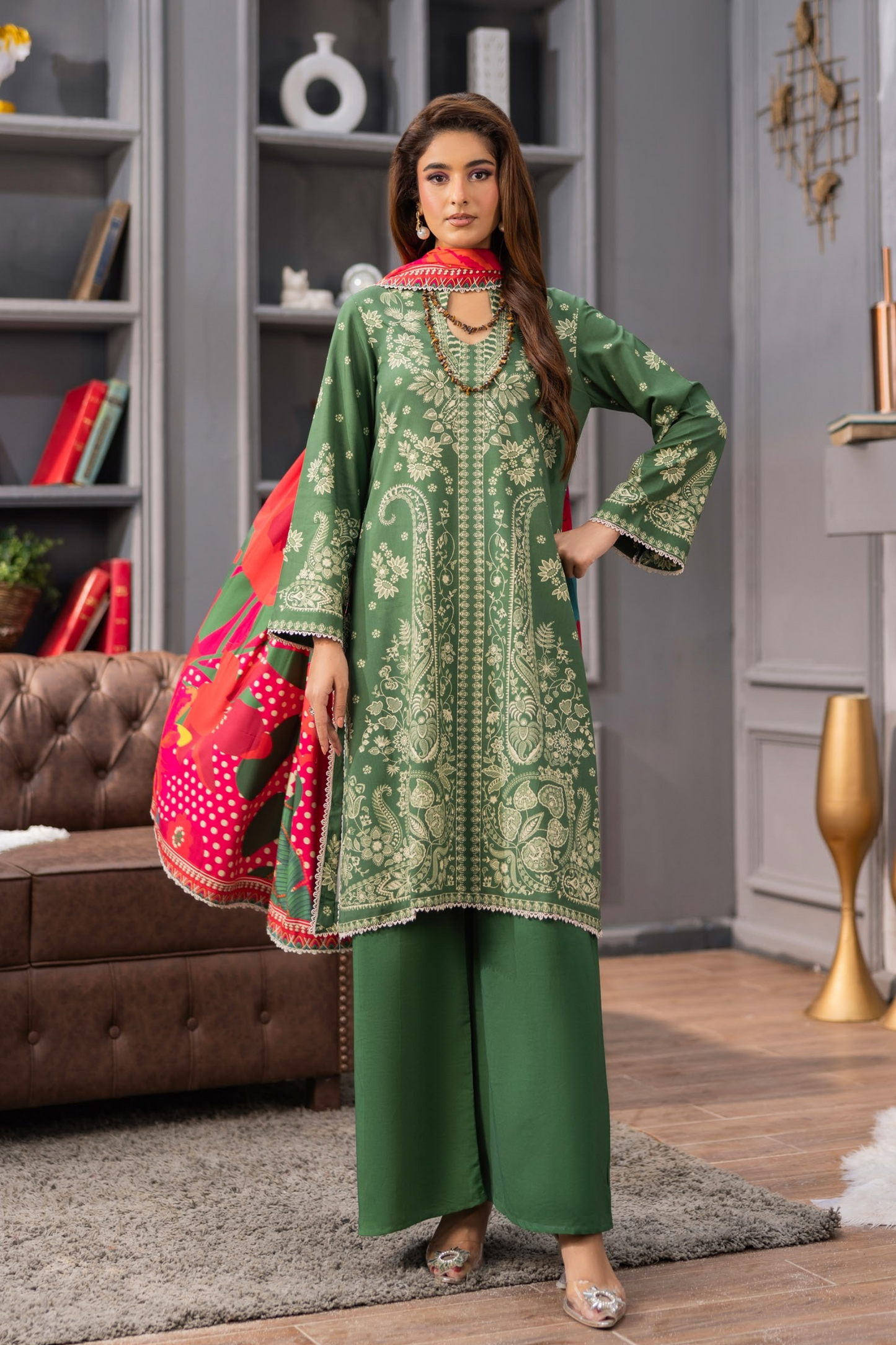 Raiha Luxury Printed Linen 3PC
