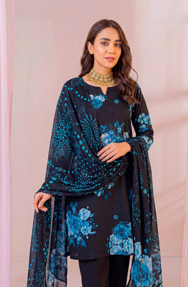 Black Series By Anaya Noor Digital Printed Chamki Lawn 3PC