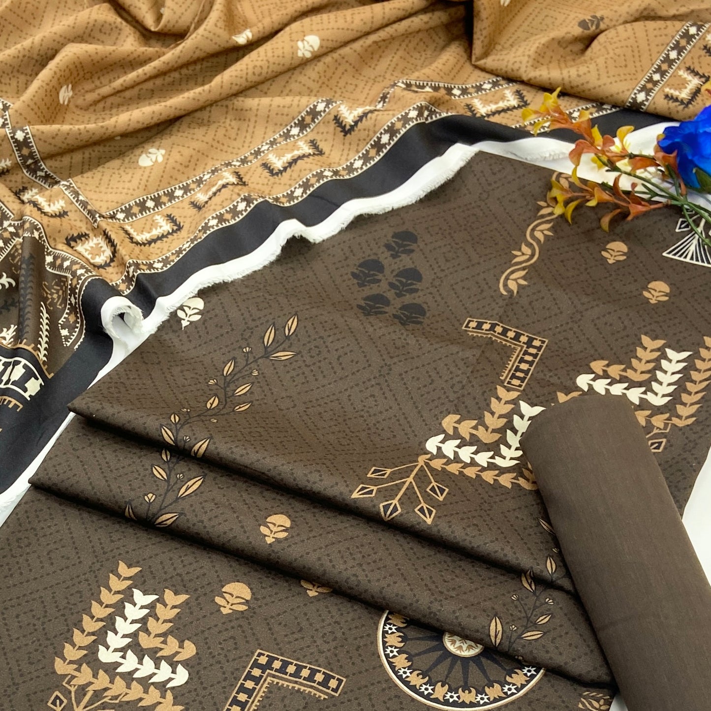 Raqs By Uneq Digital Printed Cotton Viscose 3PC