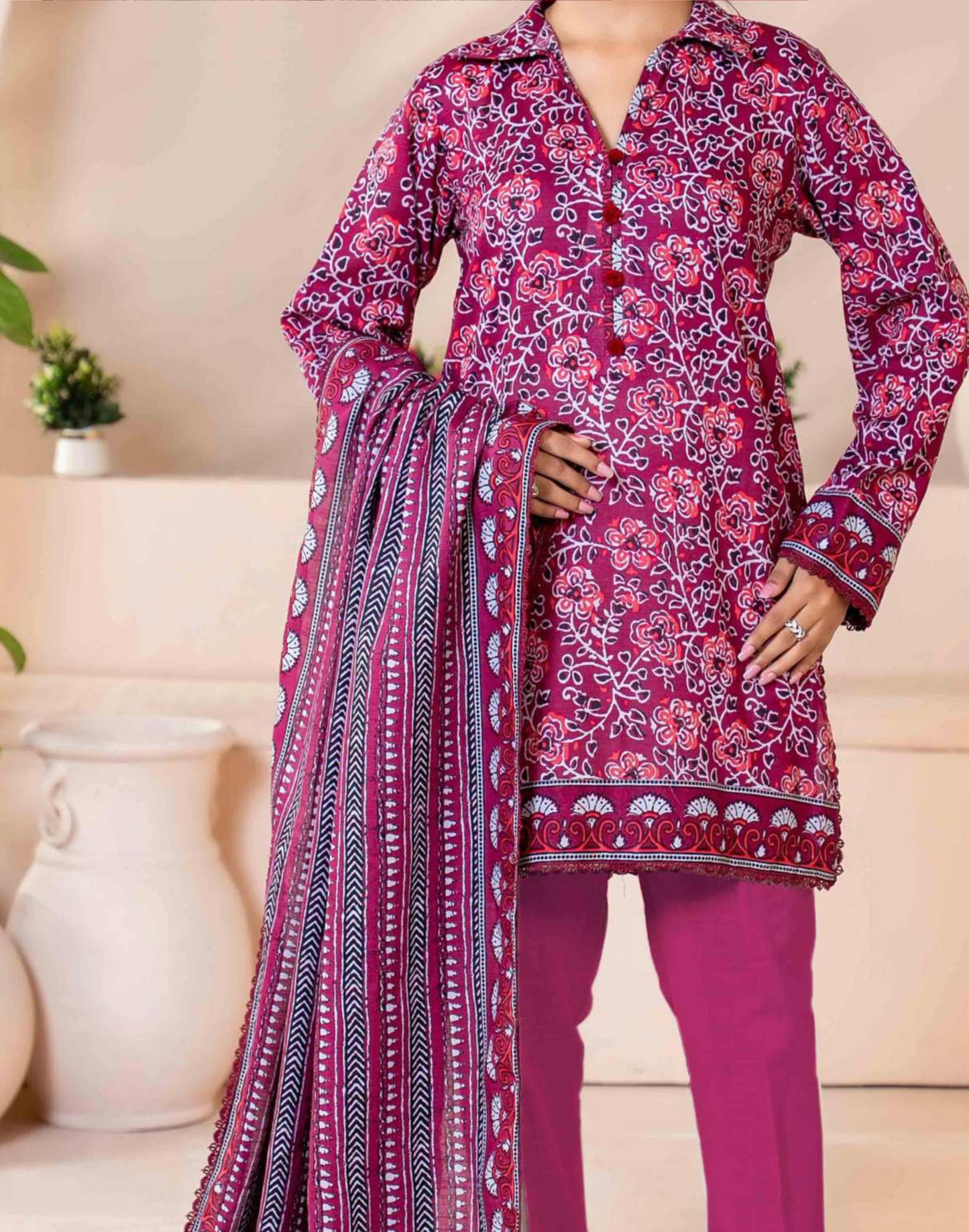 Mehnaz Airjet Printed Khaddar 3PC