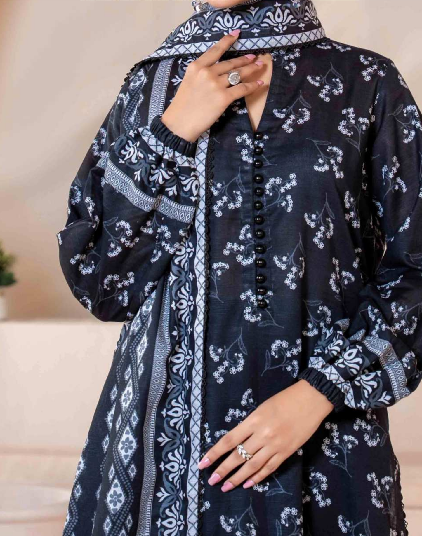 Mehnaz Airjet Printed Khaddar 3PC