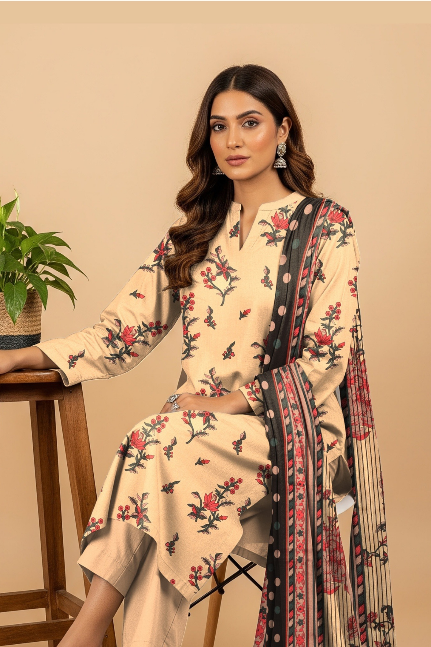 Noor By Fiza Noor Printed Wool 3PC