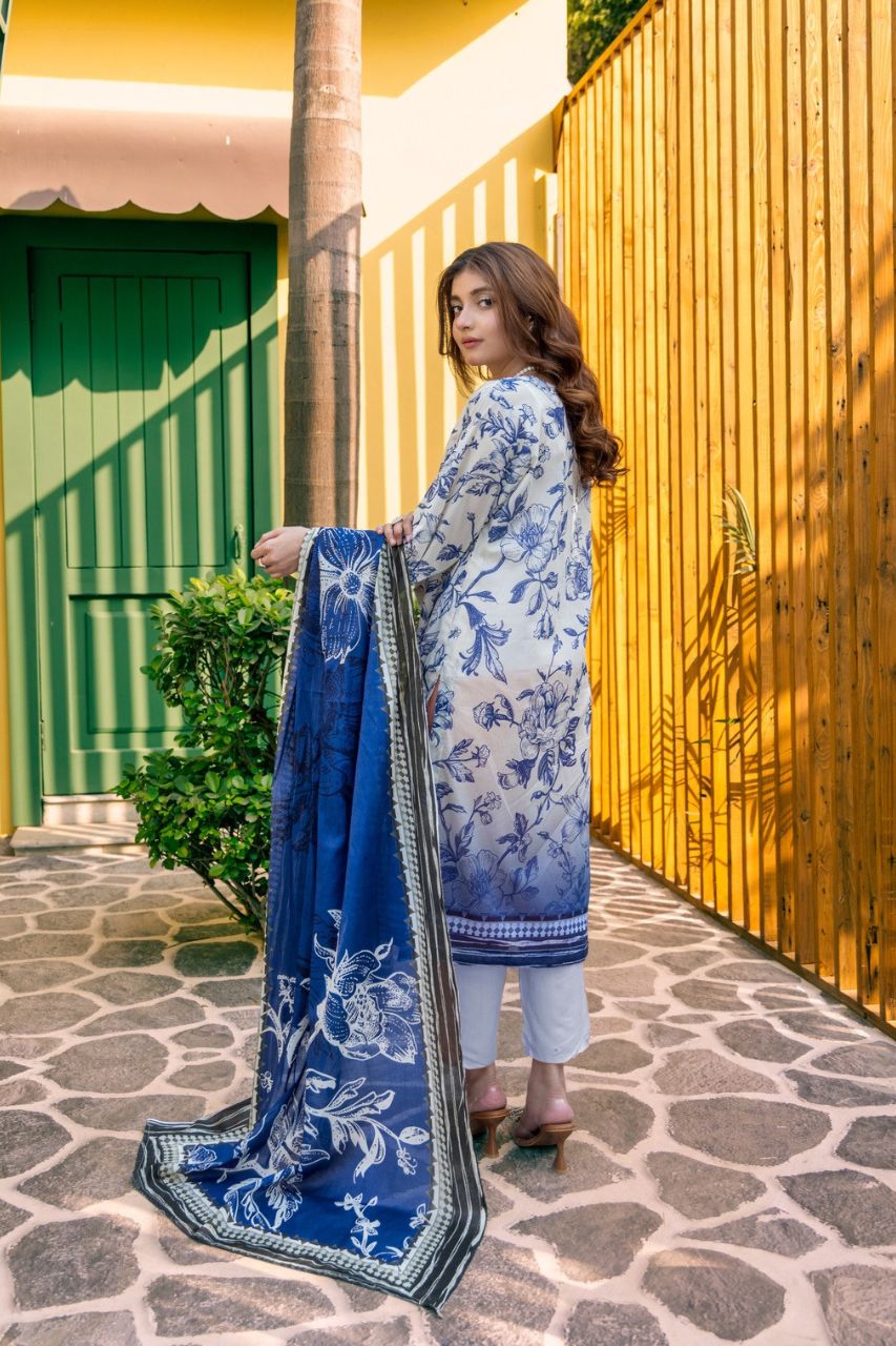 Rahat By Janan Digital Printed Lawn 3PC