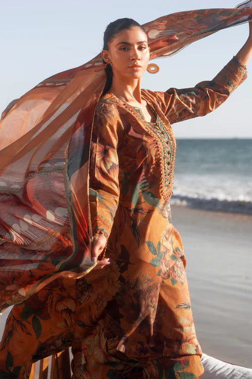Baroque All Over Digital Printed Lawn 3PC