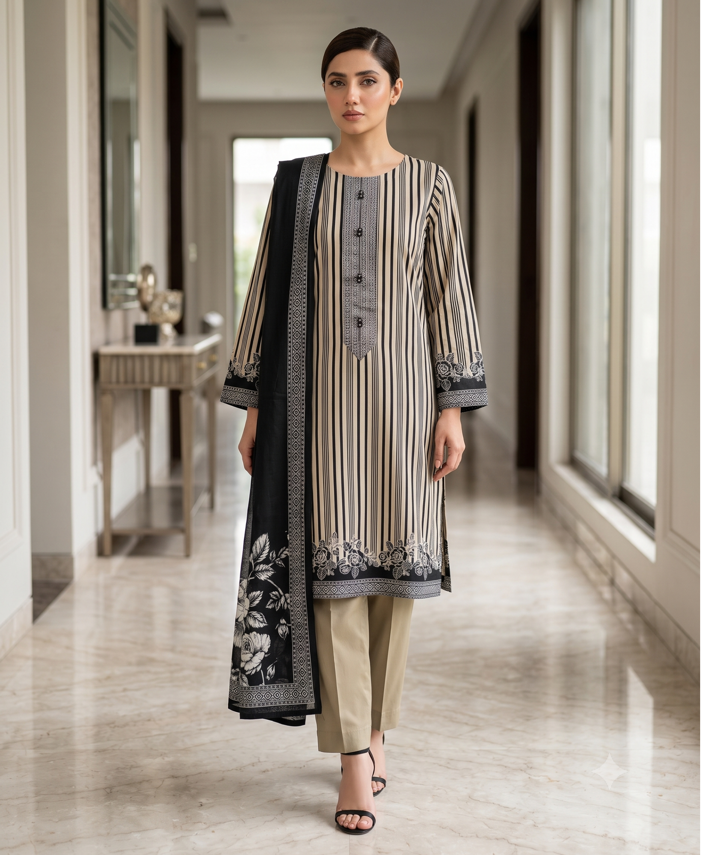 Bin Saeed Digital Printed Lawn 3PC