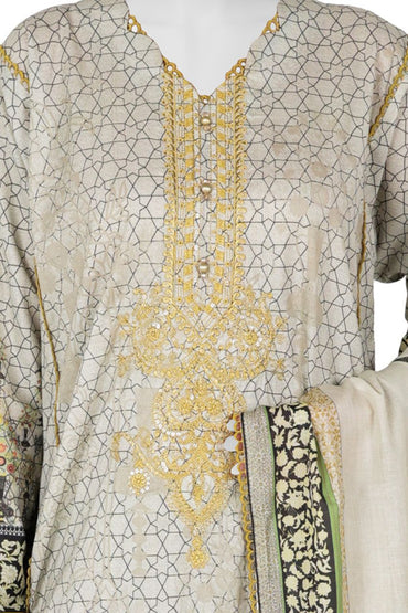 Panjnad by j. Emb Lawn Collection 3PC