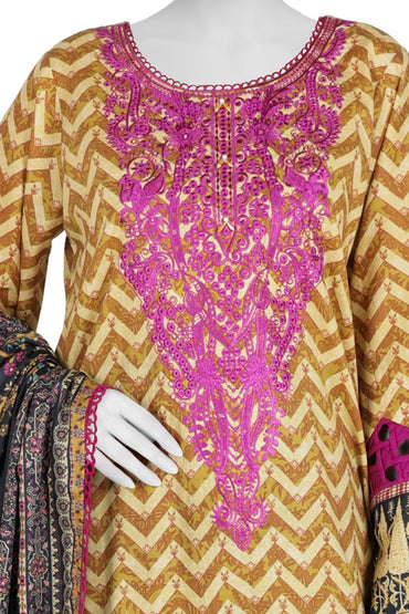 Panjnad by j. Emb Lawn Collection 3PC