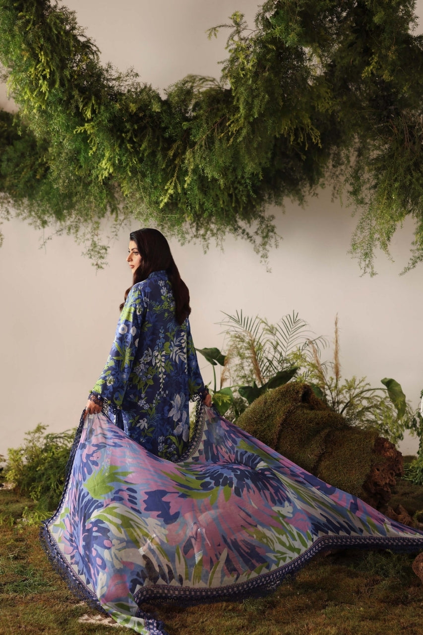 Bloom & Vogue By Naqsh Digital Printed Self Jacquard Viscose 3PC
