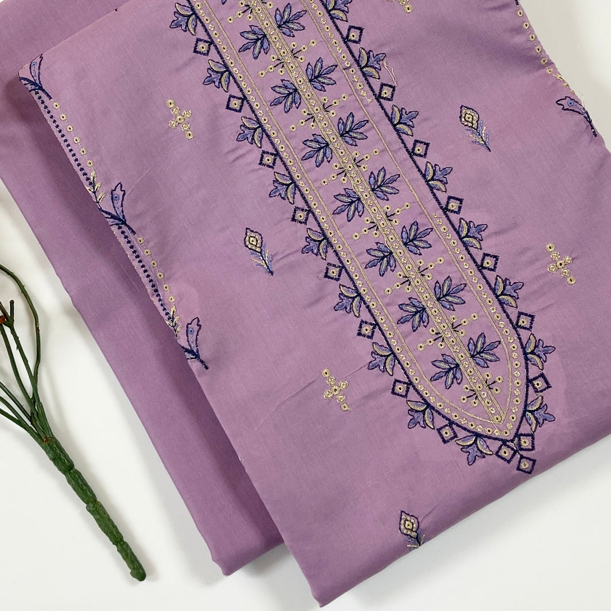 Beechtree Plain Emb Shirt & Trouser Lawn 2PC
