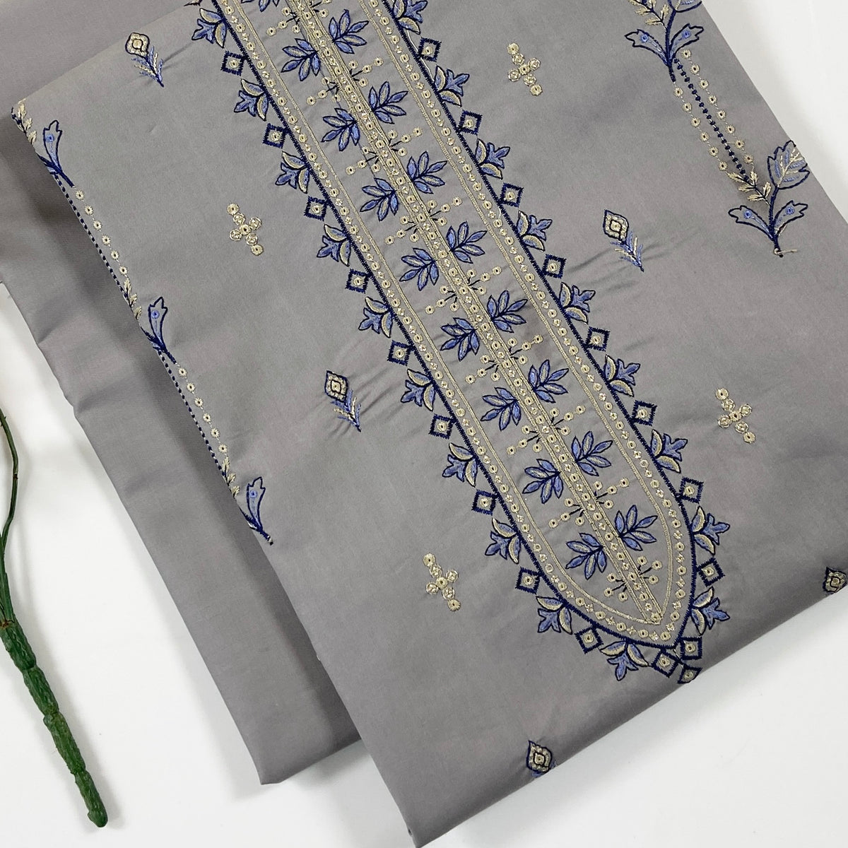 Beechtree Plain Emb Shirt & Trouser Lawn 2PC