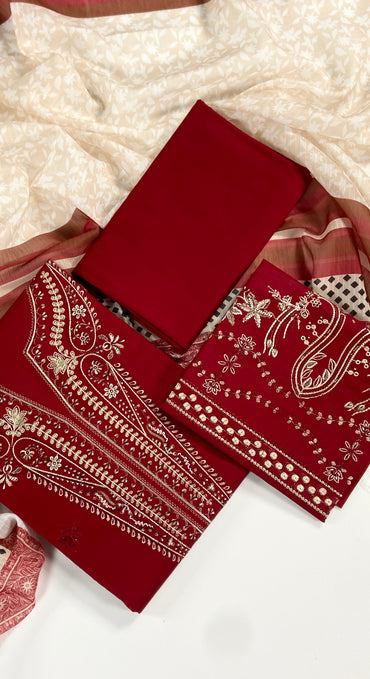 izel Luxury Embroidered Lawn 3PC