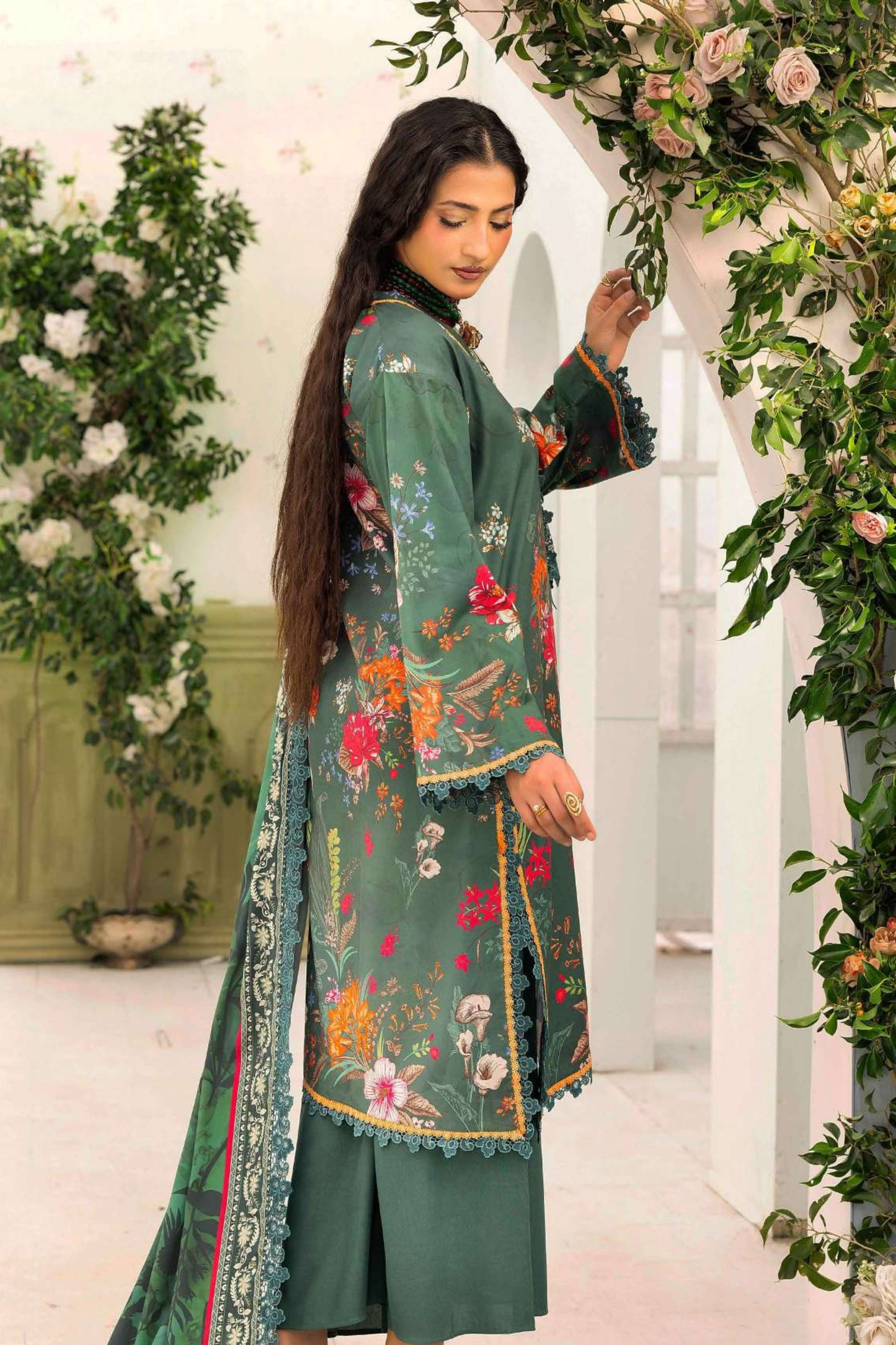 Raiha Digital Printed Linen 3PC