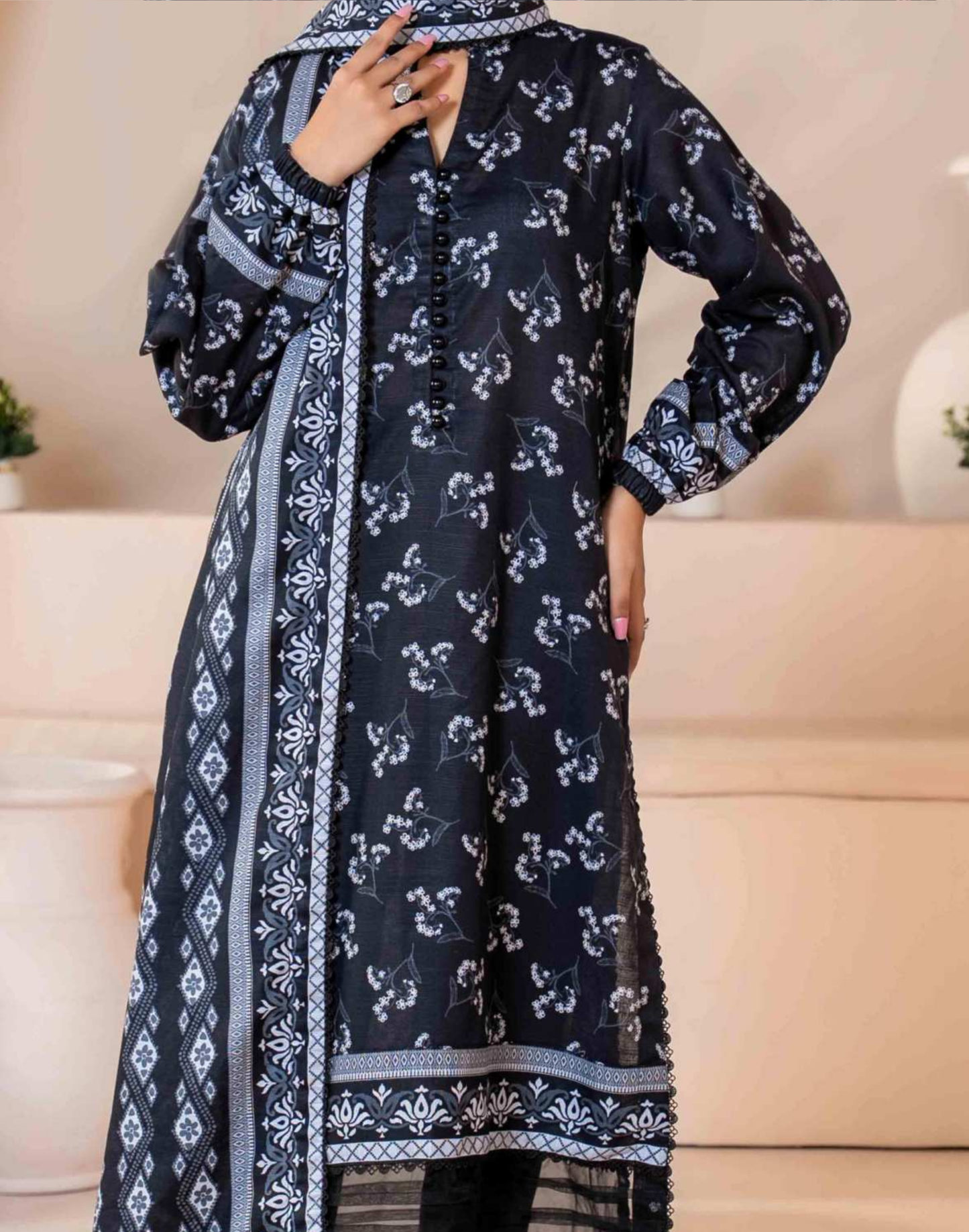 Mehnaz Airjet Printed Khaddar 3PC