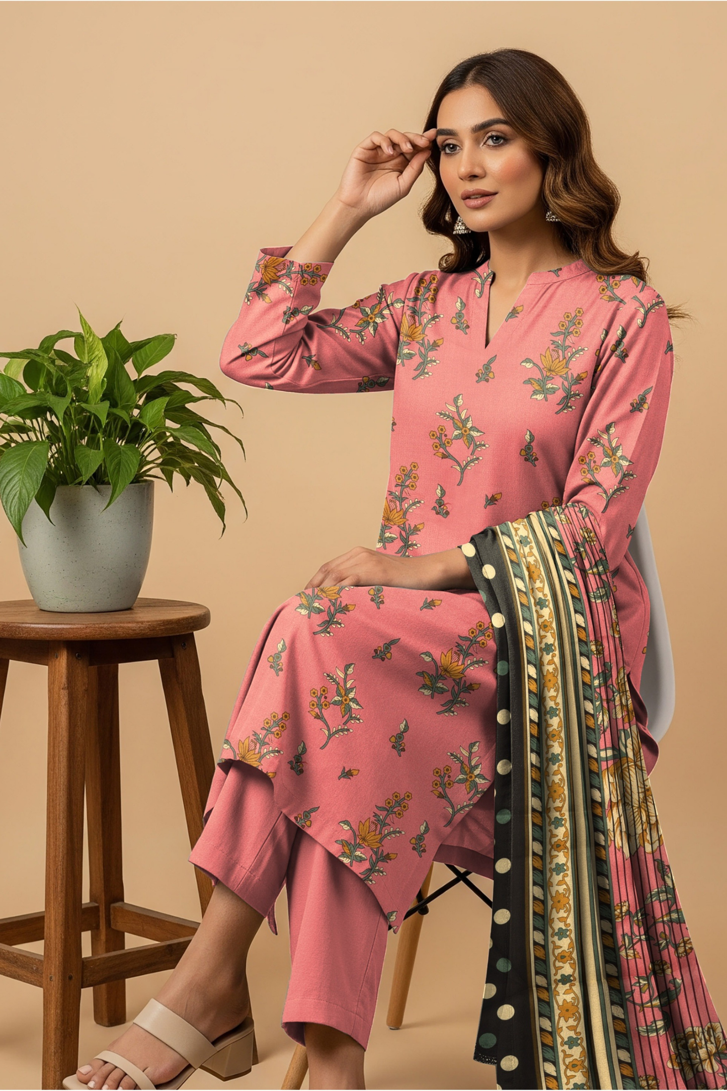 Noor By Fiza Noor Printed Wool 3PC