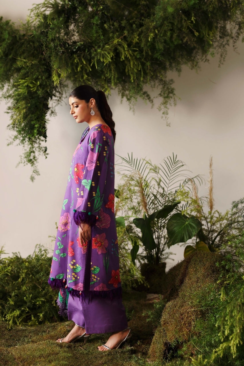 Bloom & Vogue By Naqsh Digital Printed Self Jacquard Viscose 3PC