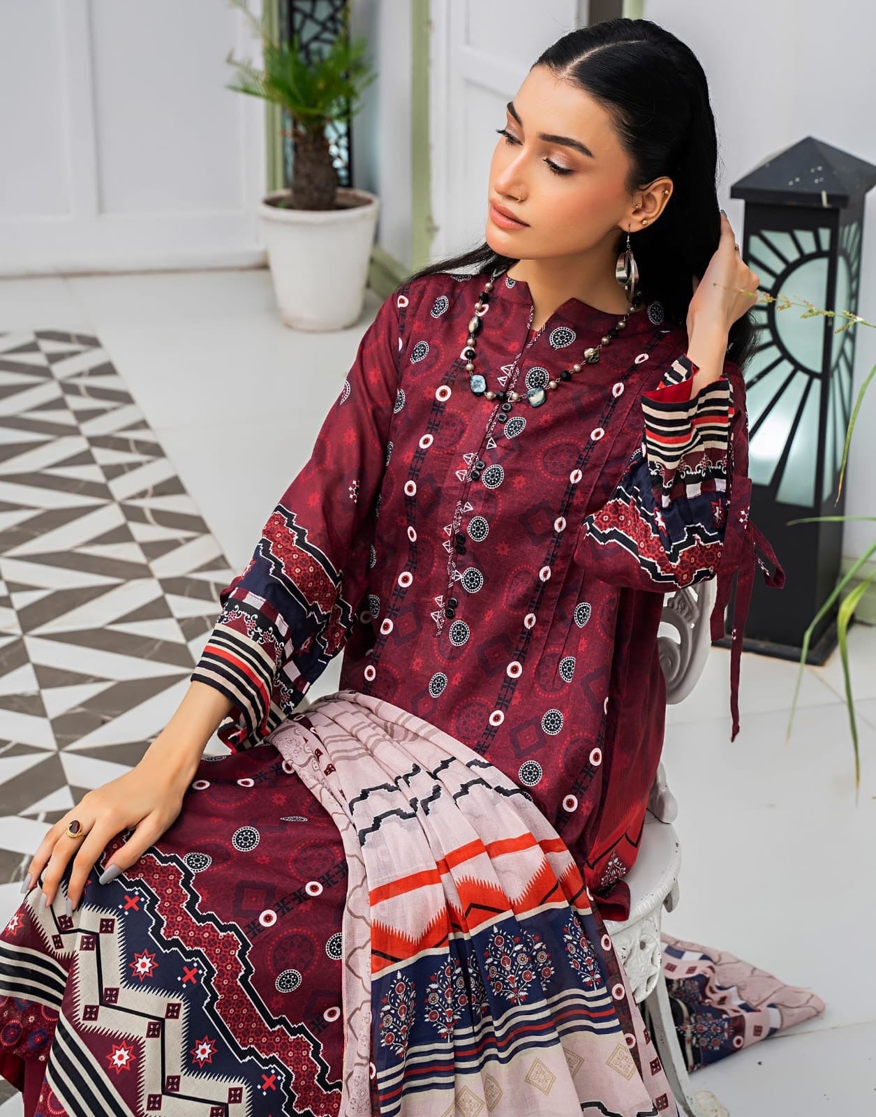 Safanoor Digital Printed Lawn 3-PC
