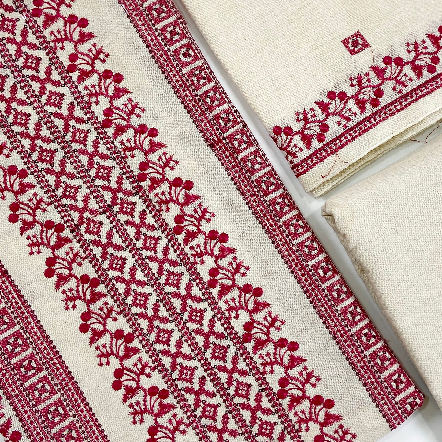 Bareeze White Embroidered Khaddar 3PC
