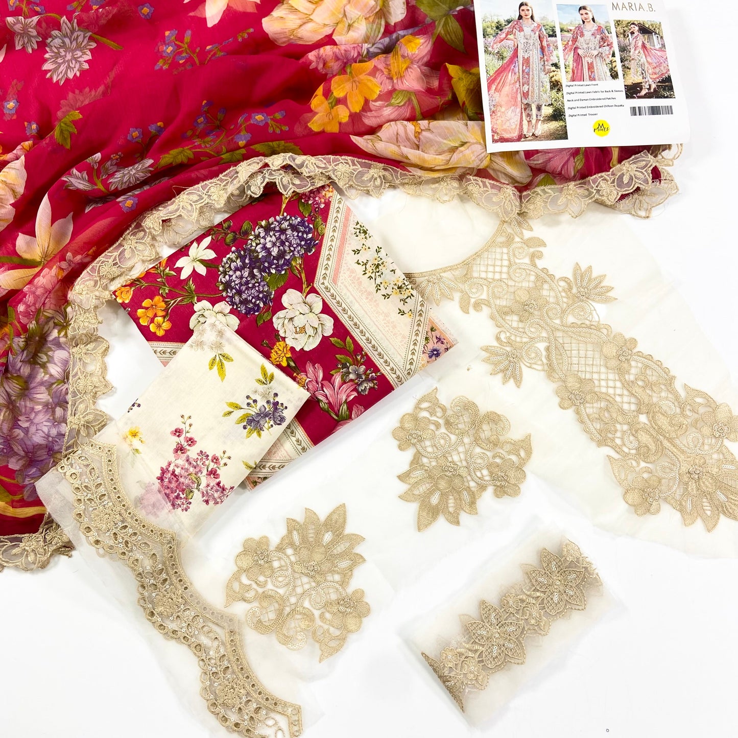 Maria B Emb Luxury Lawn 3PC