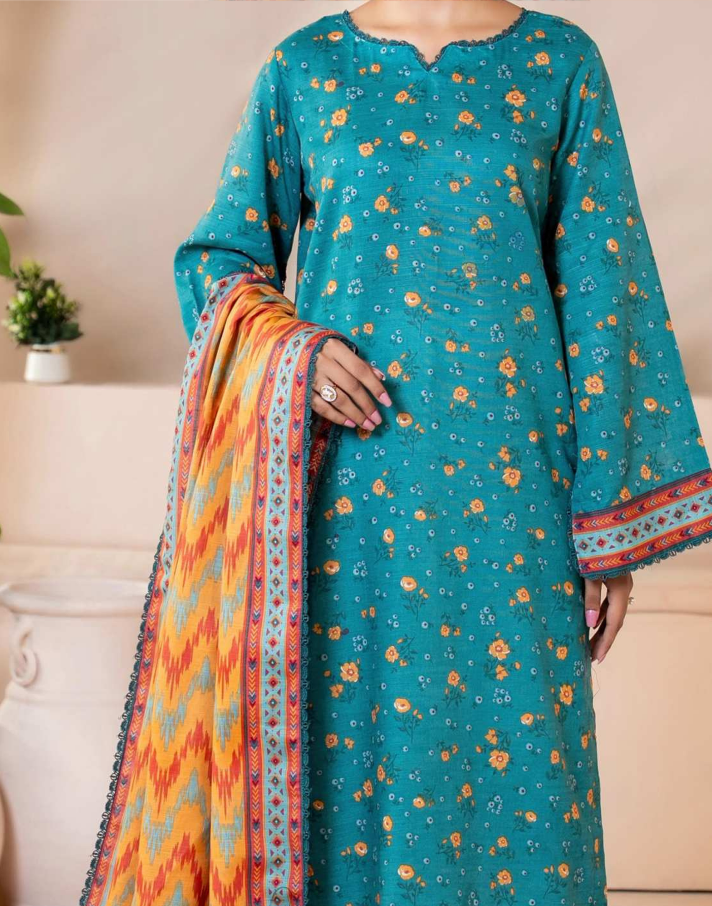 Mehnaz Airjet Printed Khaddar 3PC