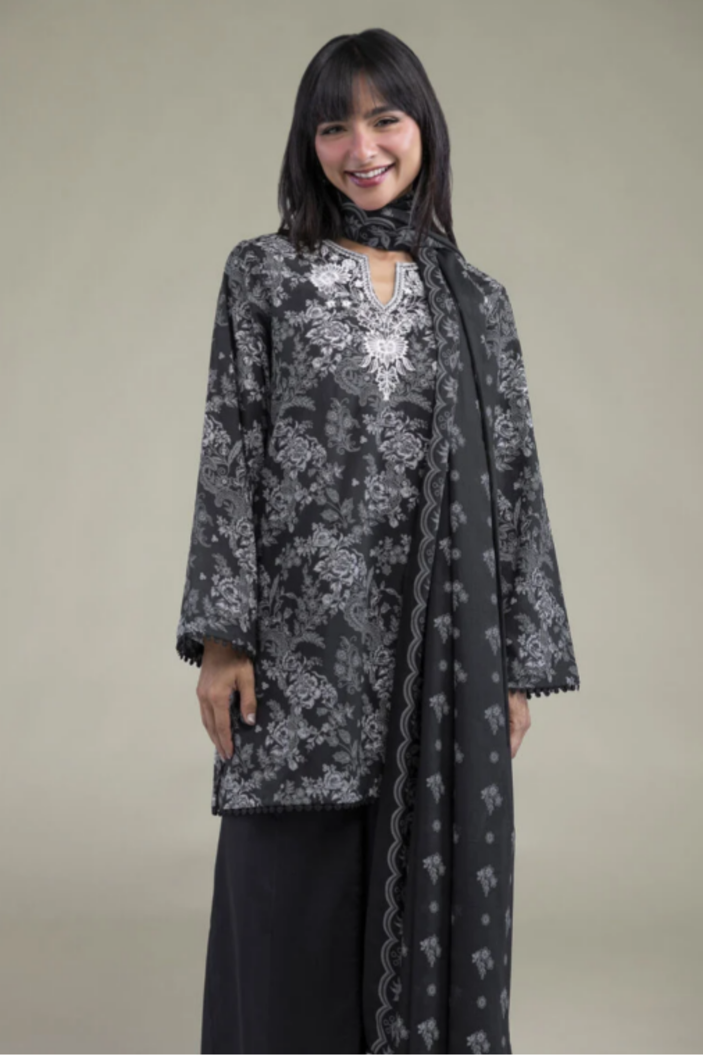 Khaadi Embroidered Lawn 3PC