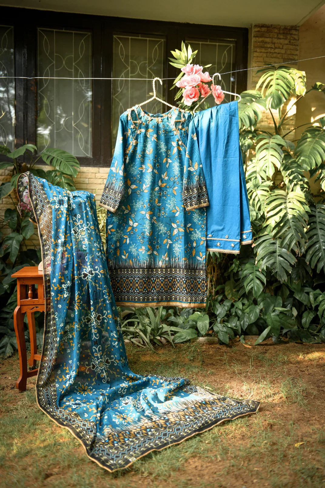 Eshay By Murahse Printed Doria Lawn 3-PC