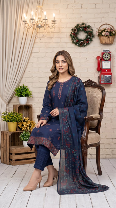 Areesha By Anaya Noor Heavy Emb Khaddar 3PC