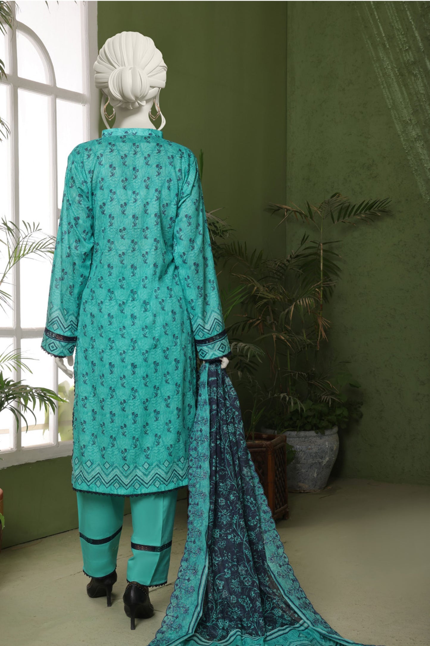 Almeerah Emb & Printed Lawn 3PC